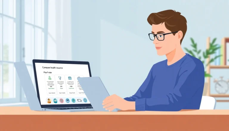 Health Insurance when turning 26: Compare options on a laptop with plan details.