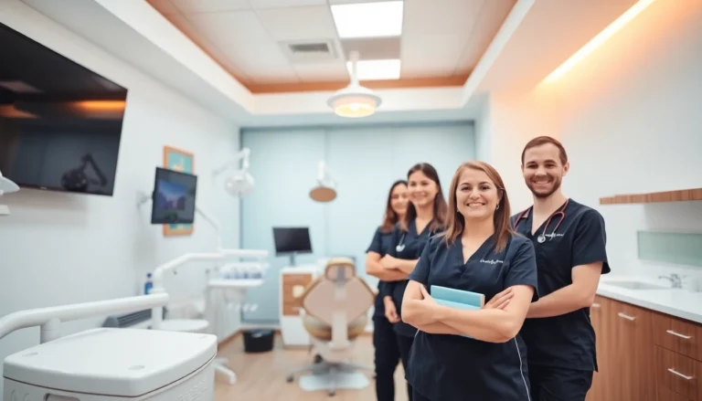 Comfortable dental chair at Ventura Bright Dental with friendly staff providing expert care in