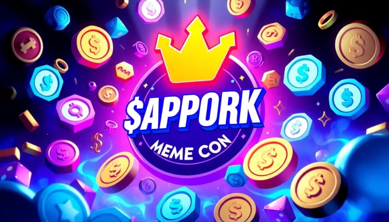 Engaging APORK Meme Coin graphic with multi-chain, gambling, and meme motifs inspiring