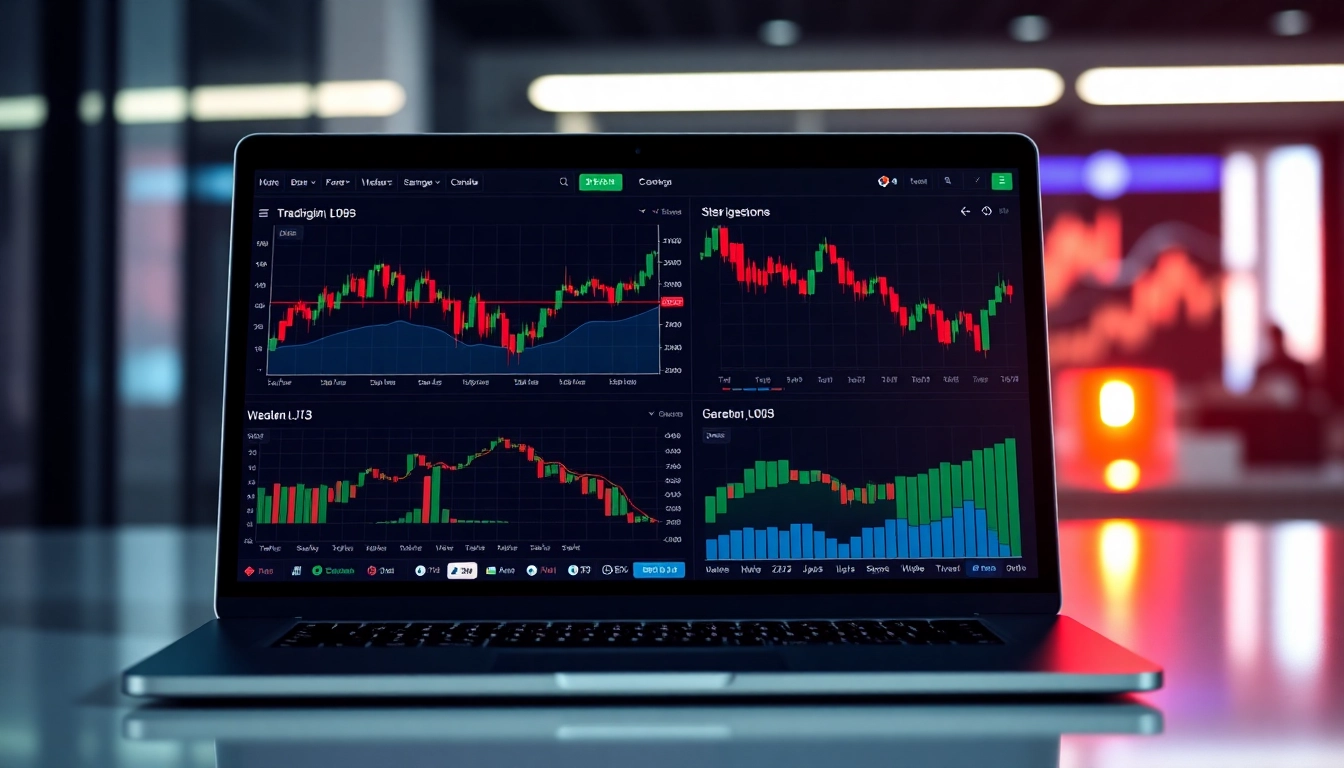 Online Stock Trading UK Digital stock trading platform with real-time market charts and UK