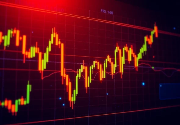 Trading view platform showcasing live market charts with detailed candlestick patterns and